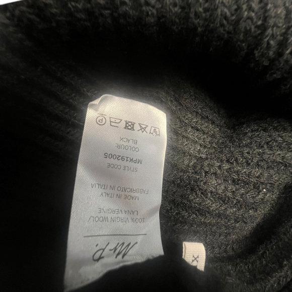 MR P. Virgin Wool Mock-Neck Sweater mens size XL MR PORTER black - Picture 6 of 6